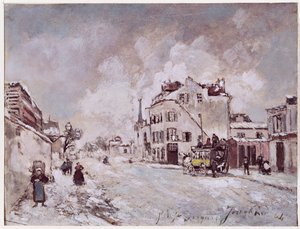 フォーブールサンジャックのビュー 作： Johan Barthold Jongkind